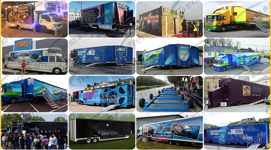 zhuoyuan 5d 7d cinema truck mobile cinema equipments